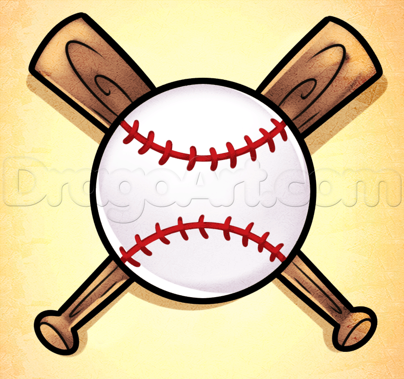789x741 How To Draw A Bat And Ball, Step
