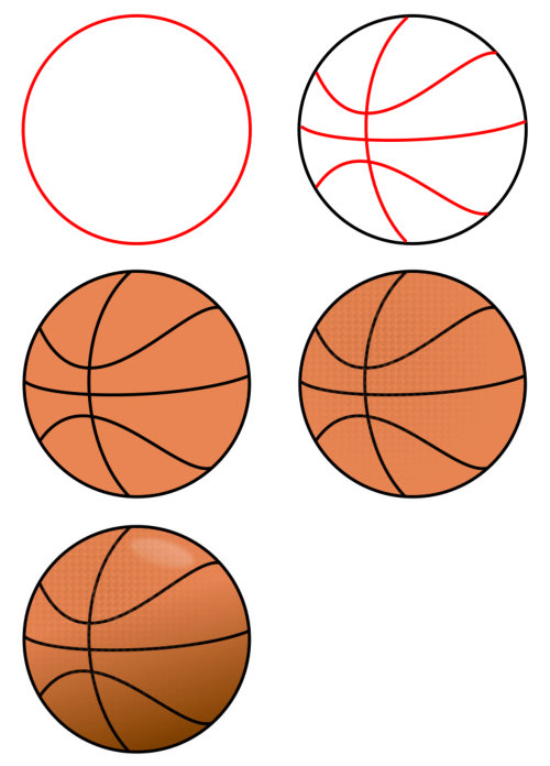 500x696 How To Draw Cartoon Sports