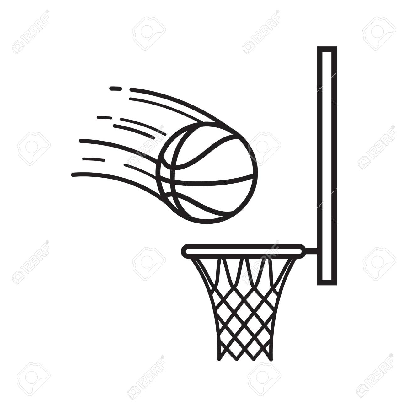 1300x1300 Huge Collection Of 'basketball Hoop Drawing' Download More Than