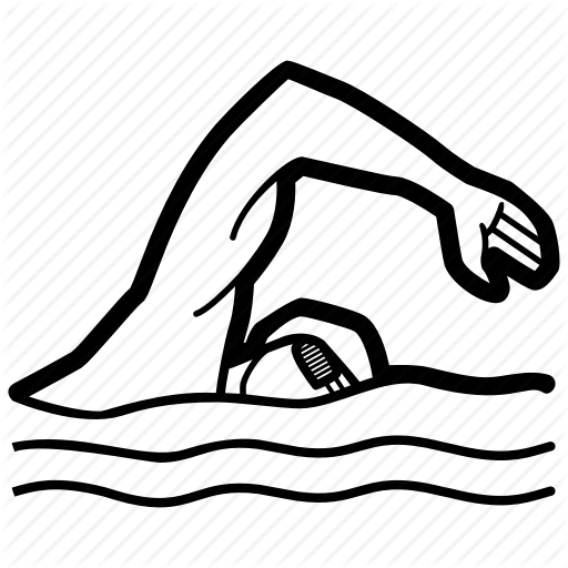 512x512 Swimming, Drawing, Sports, Transparent Png Image Clipart Free
