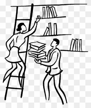 320x379 Vector Illustration Of Librarians Place Library Books