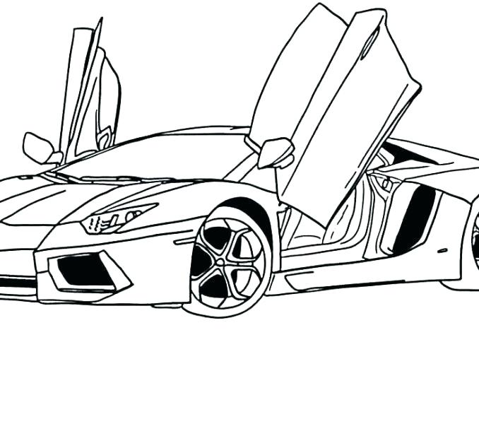 678x600 Car Sketches For Coloring