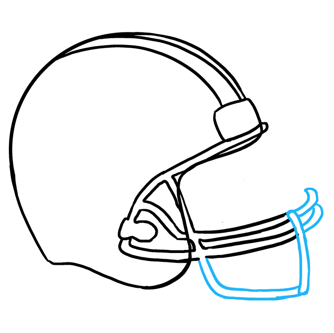 680x678 How To Draw A Football Helmet