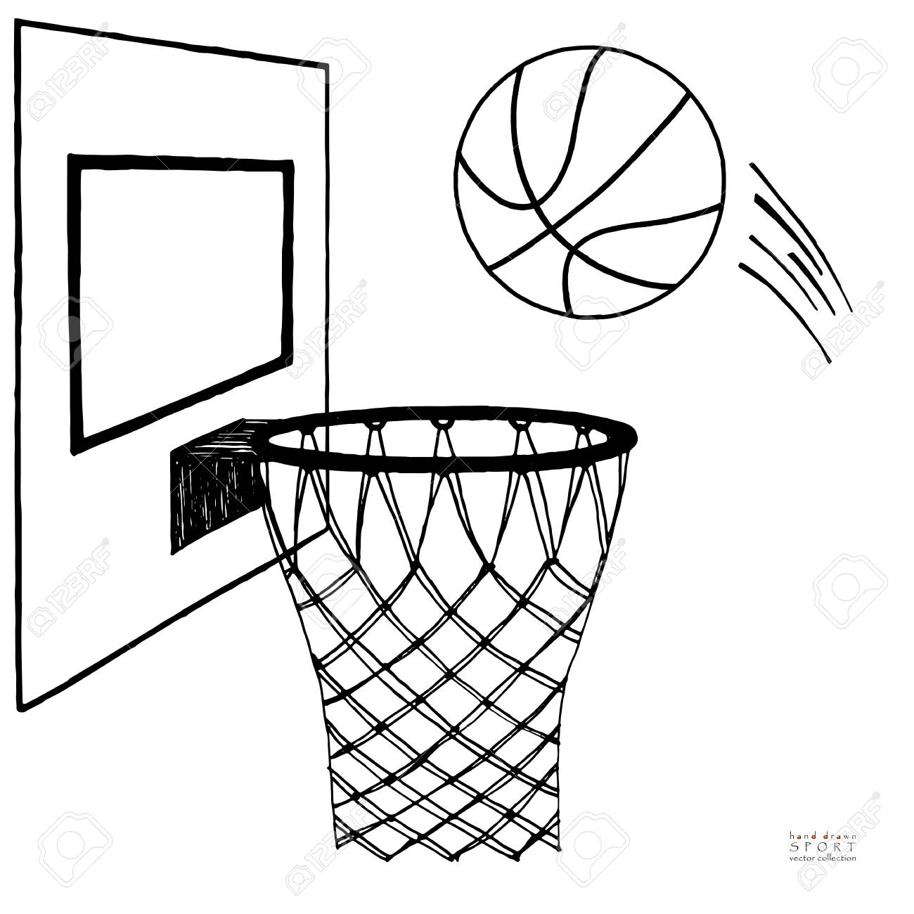 1300x1300 Huge Collection Of 'basketball Net Drawing' Download More Than