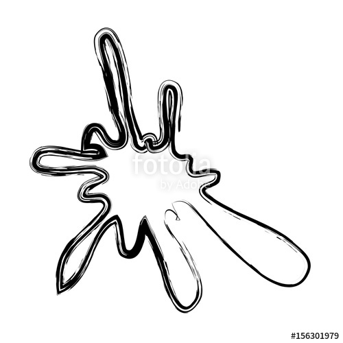 500x500 Graffiti Splash Abstract Spot Image Sketch Vector Illustration