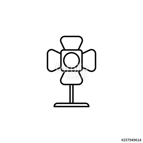 500x500 Spotlight Cinema Icon Simple Thin Line, Outline Vector Of Movie