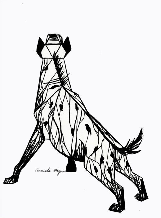 519x700 Geometric Hyena