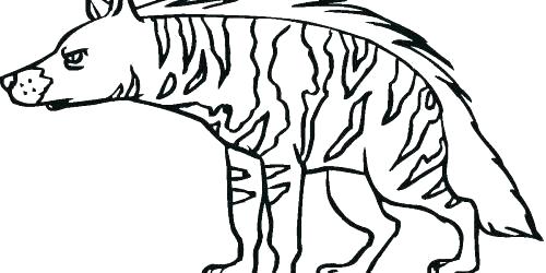 500x250 Hyena Coloring Pages