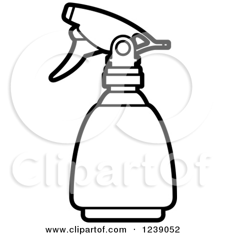 450x470 Spray Bottle Black And White Clipart