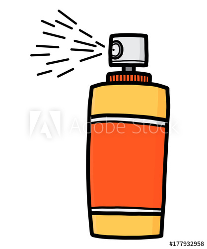 417x500 Spray Bottle Cartoon Vector And Illustration, Hand Drawn Style