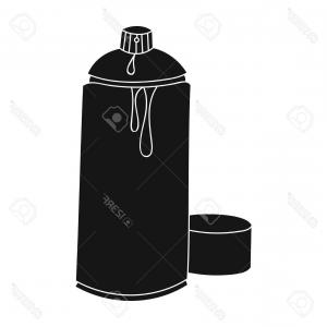 300x300 Photostock Vector Spray Paint Can Icon In Black Style Isolated