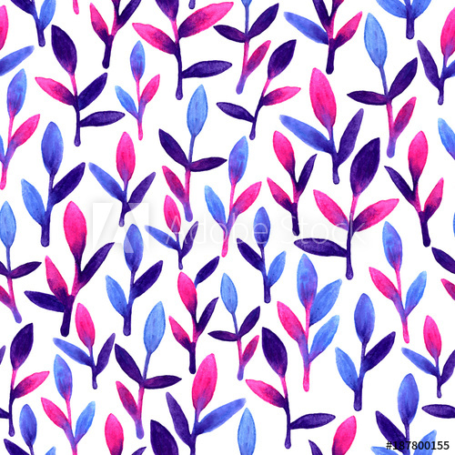 500x500 Simple And Cute Floral Seamless Pattern Pink, Blue And Violet