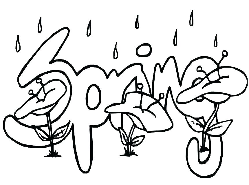 860x638 Spring Season Drawing For Kids Download