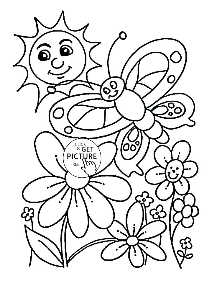 736x952 Spring Season Drawing For Kids Download