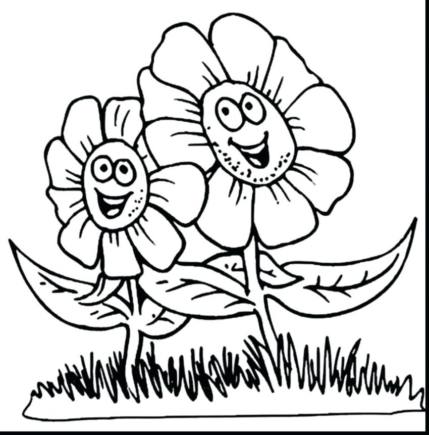 850x861 Coloring Pages Lilac Flower Drawing Spring Flowers To Print
