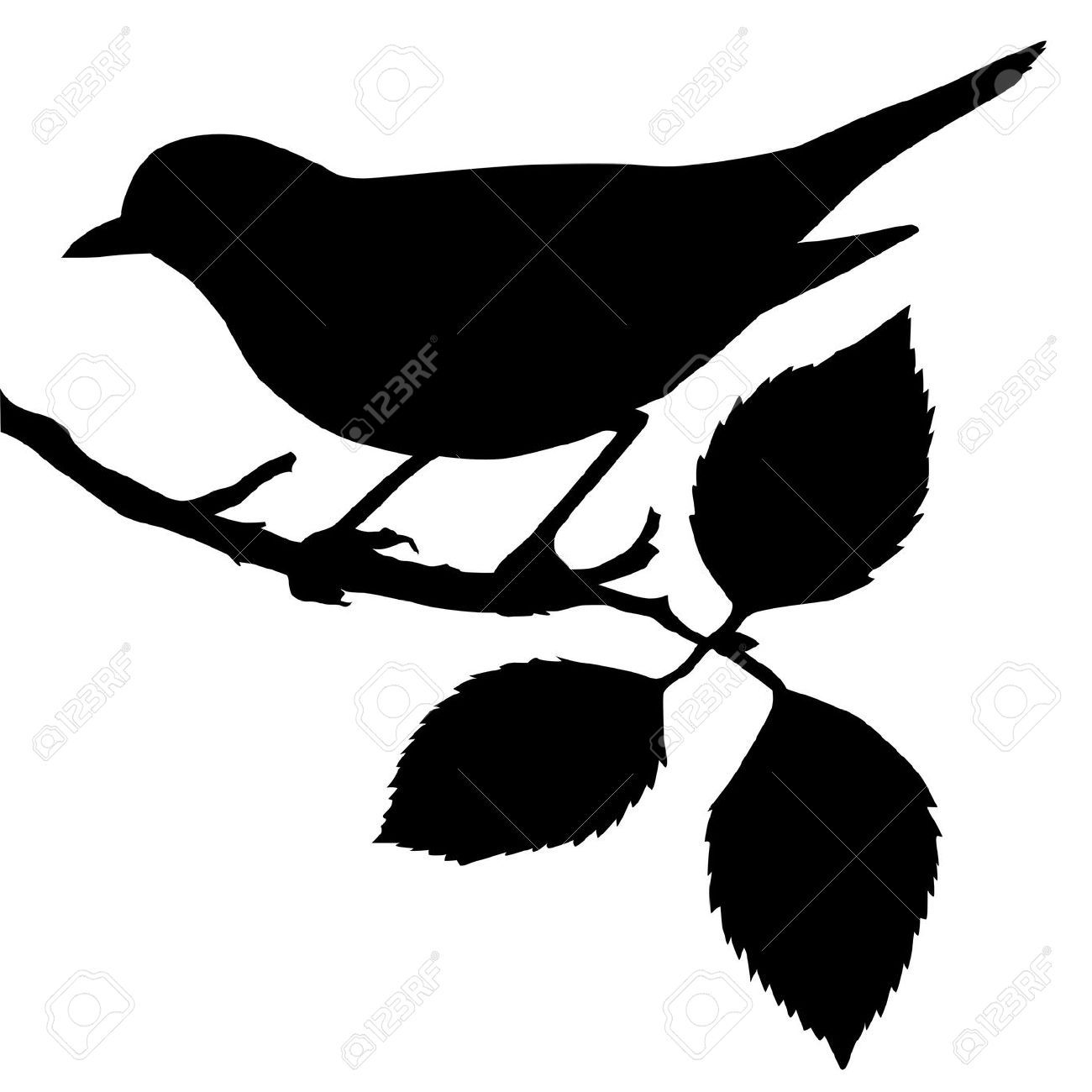 1300x1300 Silhouette Of The Bird On Branch Painting Ideas Landscape