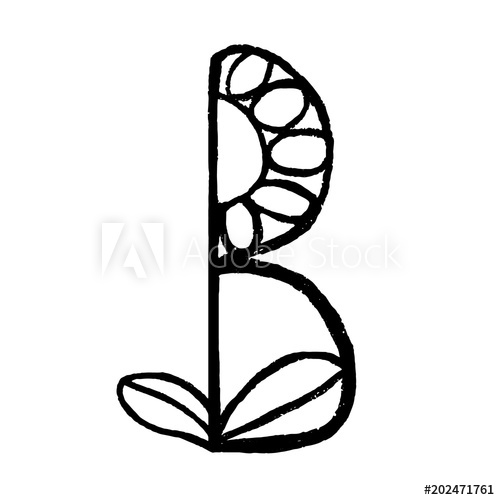 500x500 Handdrawn Latin Alphabet The Letter B