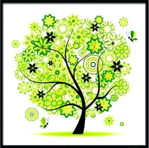 480x479 How To Draw A Spring Tree