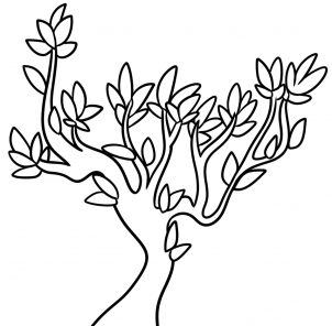302x296 Drawing Printout How To Draw A Spring Tree