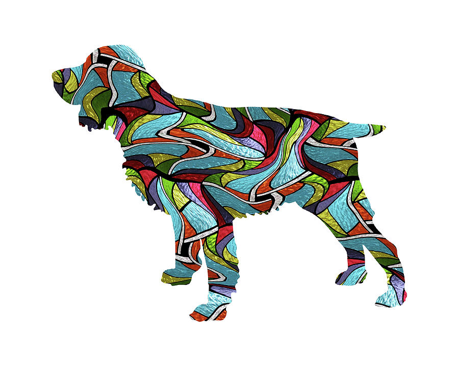 900x720 English Springer Spaniel Spirit Glass Digital Art