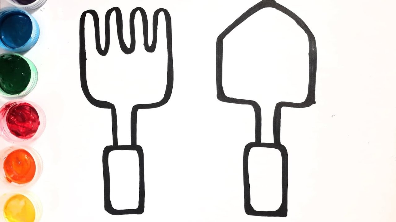 1280x720 Learn How To Draw And Color Sprinkler And Garden Tools Coloring