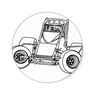 307x307 Sprint Car Stickers Zazzle Au