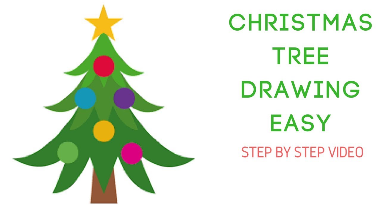 1280x720 How To Draw Christmas Tree Video Christmas Tree Drawing Step