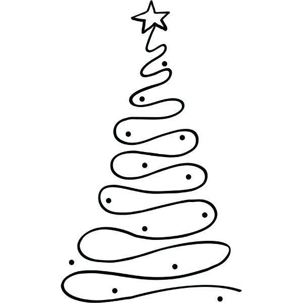 600x600 Christmas Tree Line Drawing