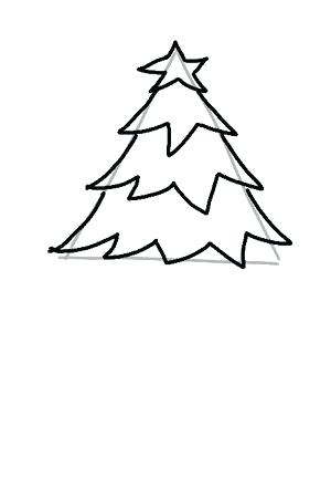 300x451 How To Draw A Christmas Tree Easy Step