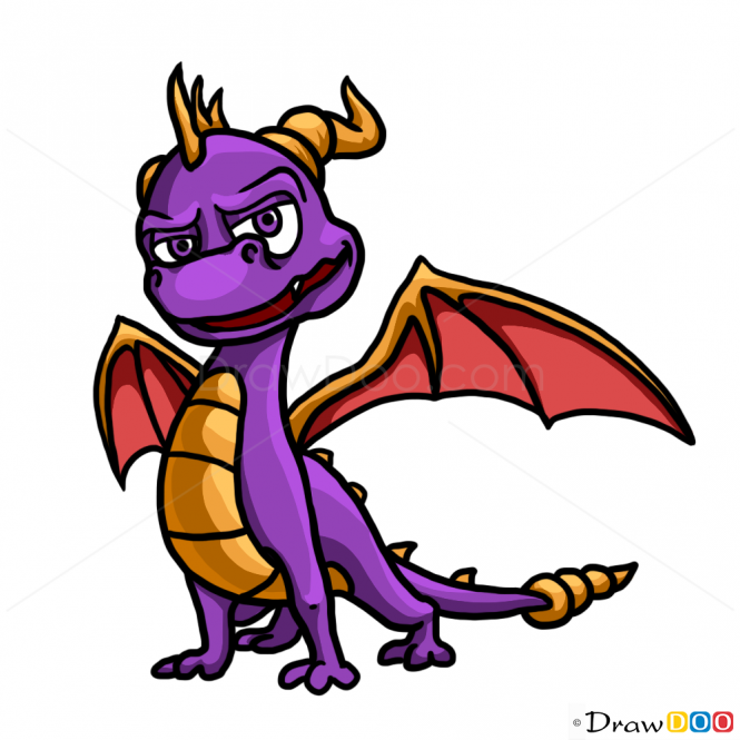 665x665 how to draw spyro dragon, dragons and beasts