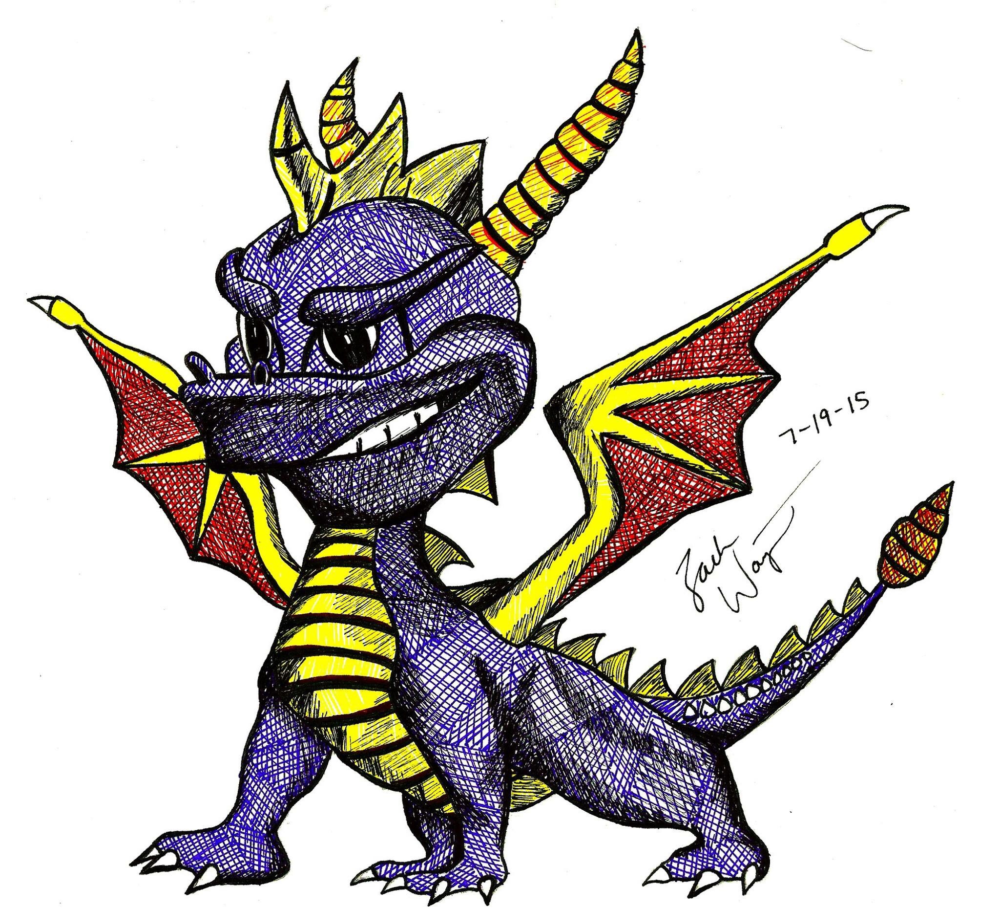 Spyro Drawing | Free download on ClipArtMag