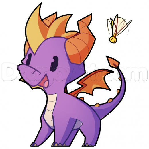 520x520 Step How To Draw A Simple Spyro