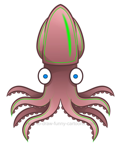 514x622 How To Draw A Squid Clipart