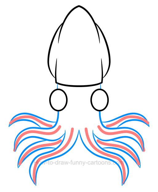 514x622 Squid, Drawing, White, Transparent Png Image Clipart Free Download