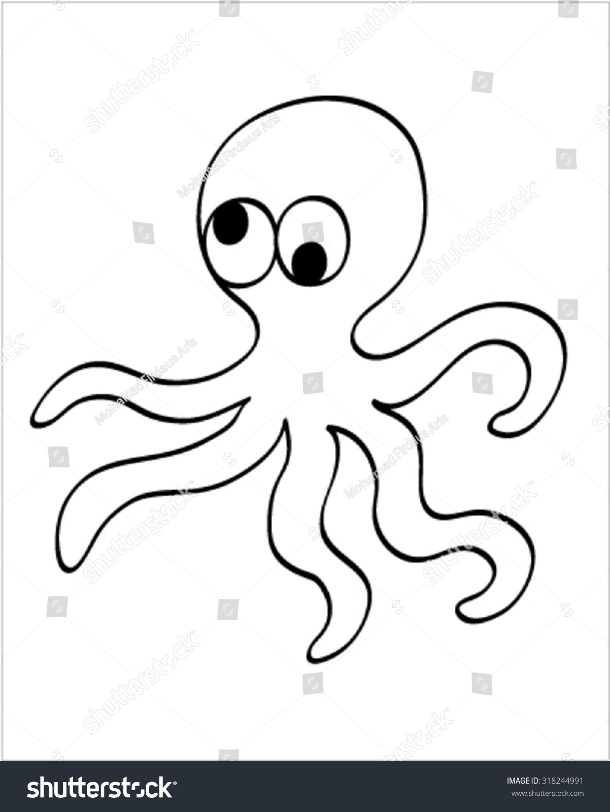 1202x1600 Squid Drawing Save Funny Squid Drawing Stock Vector Shutterstock