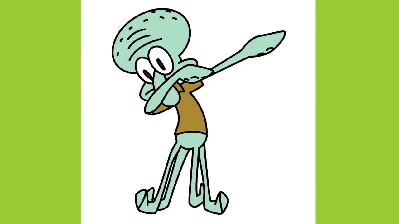 1280x720 How To Draw Dabbing Squidward Cute And Quick