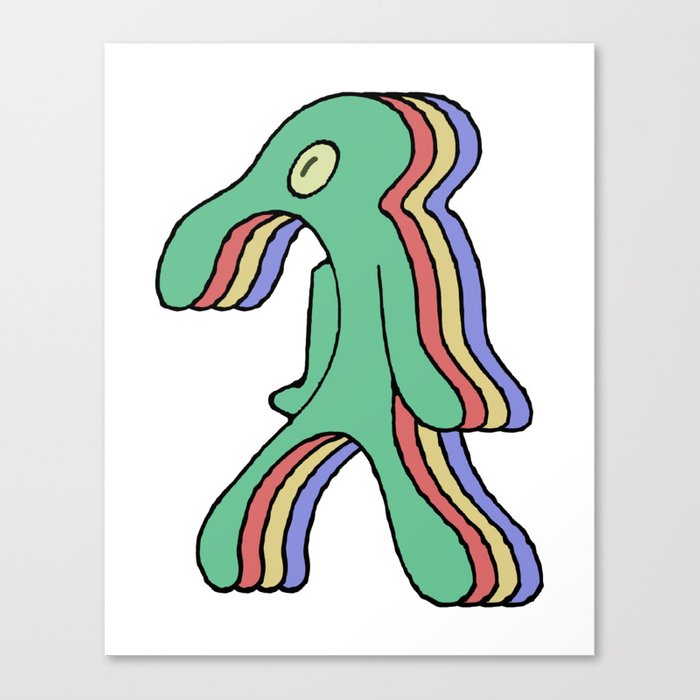 700x700 Abstract Squidward Canvas Print