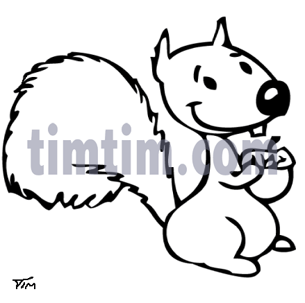 439x437 Free Drawing Of Squirrel Bw From The Category Wild Animals