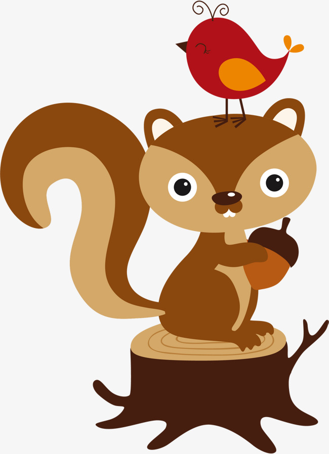 650x898 squirrel birdie vector, squirrel bird, decorative pattern, cartoon
