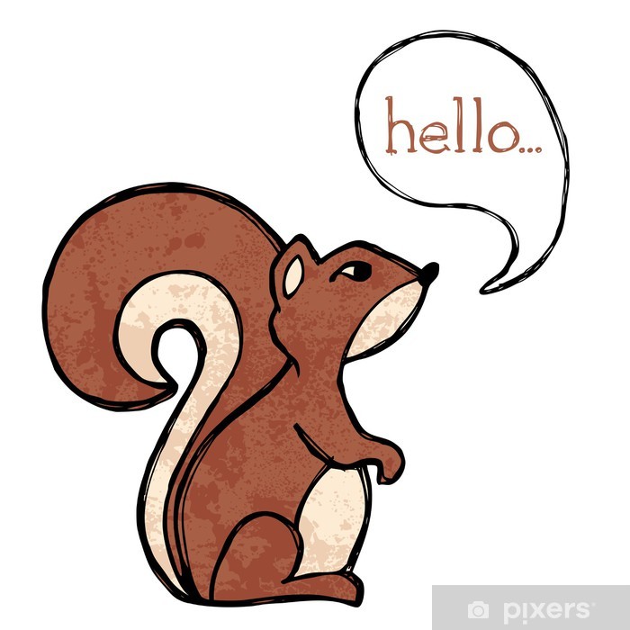 700x700 Squirrel Drawing Wall Mural We Live To Change