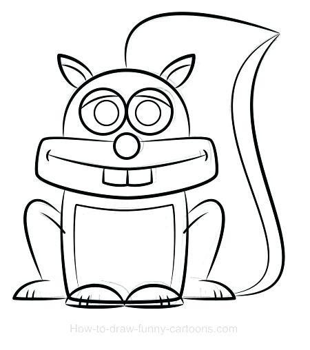 450x508 Easy Squirrel Drawing Draw Squirrel Easy Squirrel Drawing Step