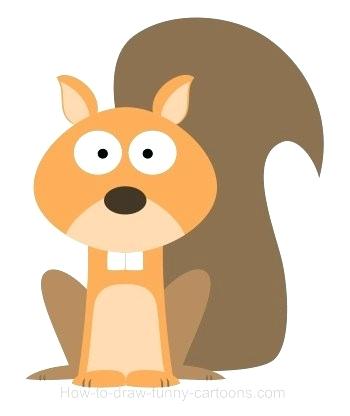 350x416 Draw A Squirrel Easy Draw Squirrel How To Draw A Cartoon Squirrel