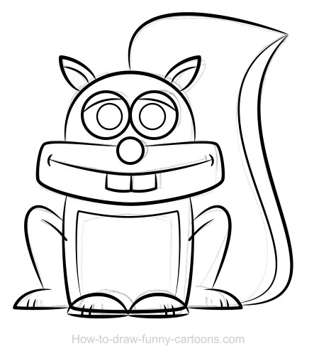 450x508 Squirrel Drawing