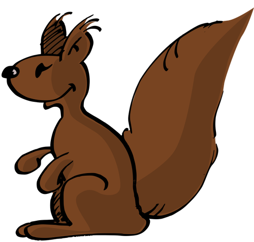 500x478 Squirrel In A Drawing