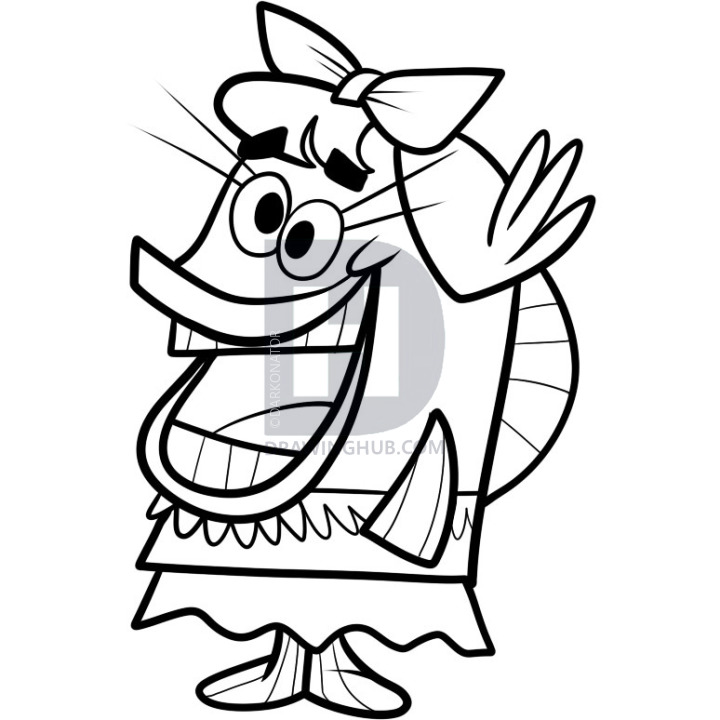 720x720 How To Draw Sally, Sally, Scaredy Squirrel, Step