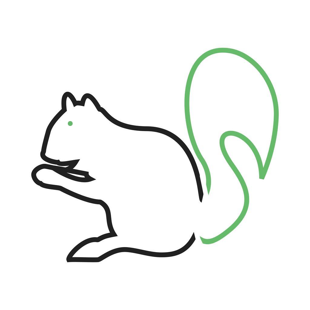 1024x1024 Squirrel Line Green Black Icon