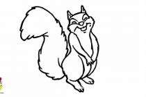 210x140 Tag Simple Line Drawing Squirrel