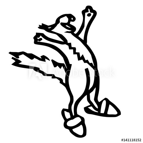 500x499 Happy Cheerful Squirrel In Slippers Pulls Up In The Morning