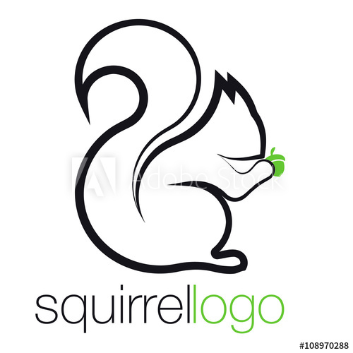 500x500 Squirrel Logo Outline Squirrel Template Logo Company