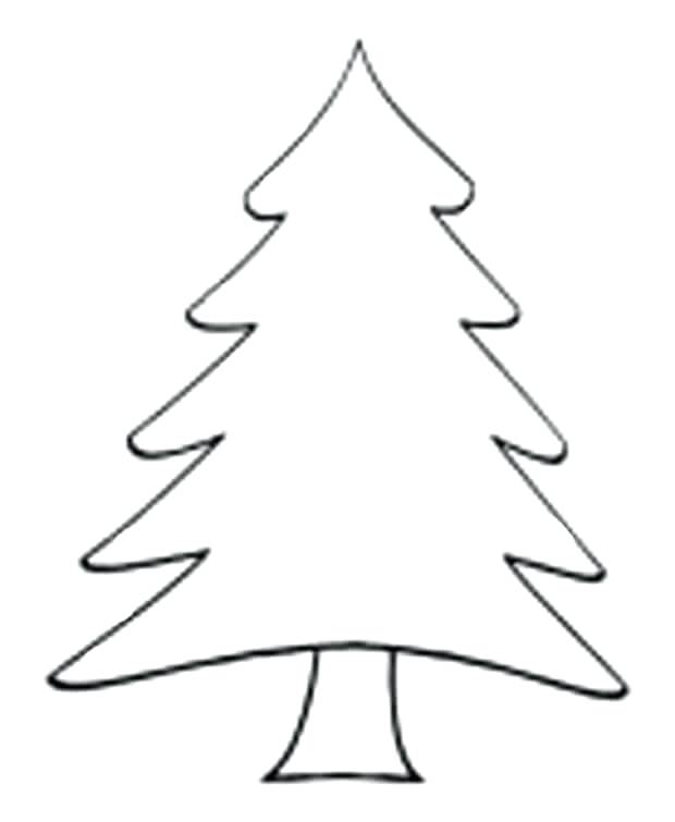 620x755 Christmas Tree Drawing Outline Tree Outline Clip Art Christmas